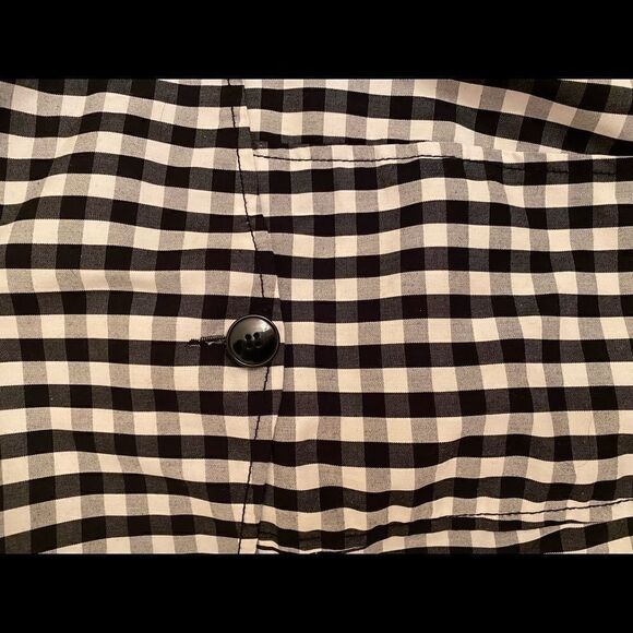 Divided Blazer Women’s Size 4 Black White Gingham Double Breasted Jacket - Picture 6 of 6